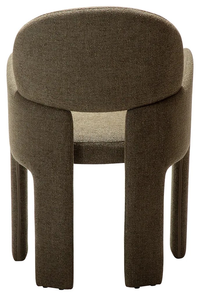 Dan-Form Aole Eetkamerstoel Boucle Dark Olive Groen
