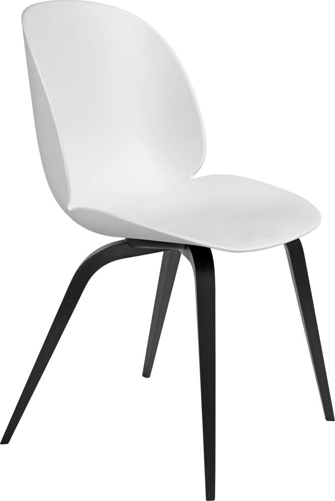 Gubi Beetle stoel met zwart beuken onderstel white