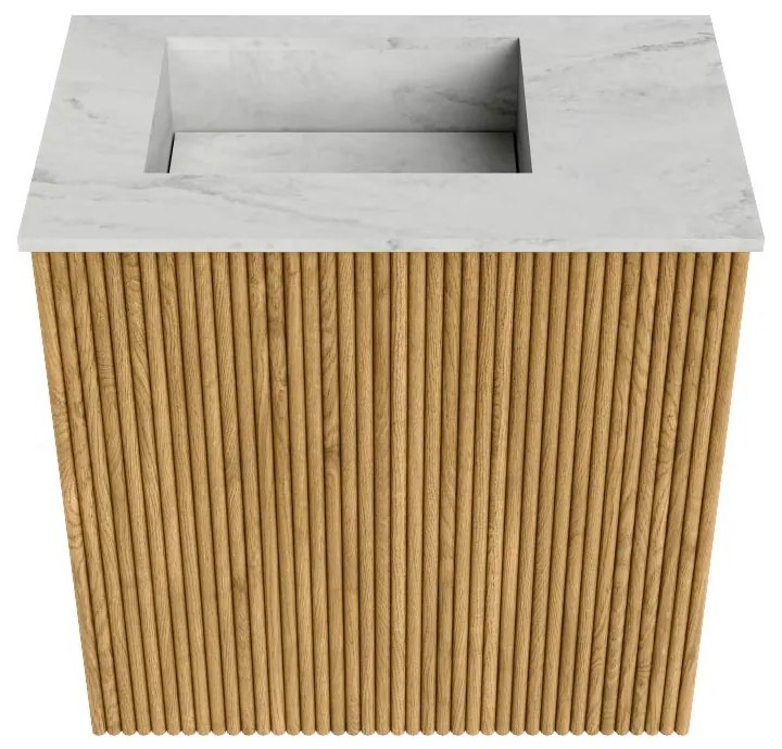Mondiaz Joya DLux 40cm toiletmeubel oak met wastafel faye links 1 kraangat opalo