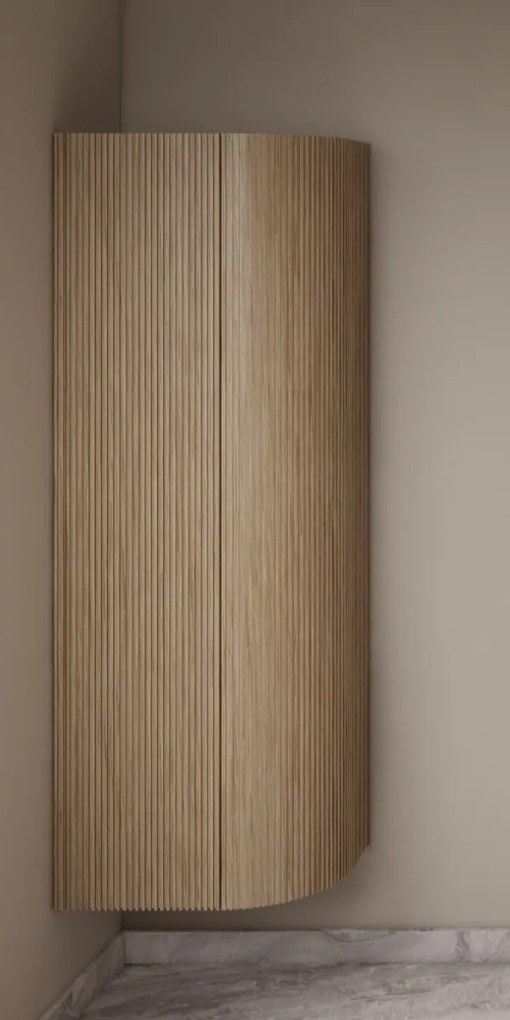 Gliss Design Alluro kolomkast 160cm met ronding links mist