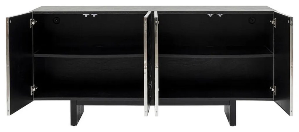 Kare Design Caldera Design Dressoir Zilver Zwart - 160x45x78cm.