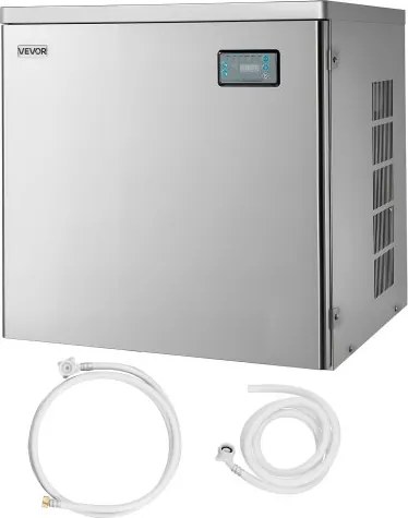 VEVOR Commerciële IJsmachine – Hoofdeenheid, 204 kg/dag RVS IJsmachine met Slim Bedieningspaneel, Zelfreinigend, Instelbare Dikte, Ideaal voor Restaurants, Bars, Cafés, Hotels – Alleen Hoofdeenheid