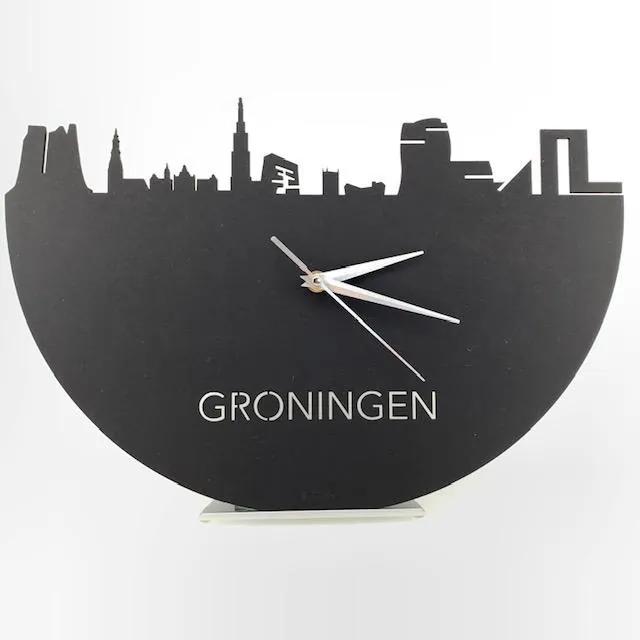 Skyline Klok Groningen Black - 40x27 cm