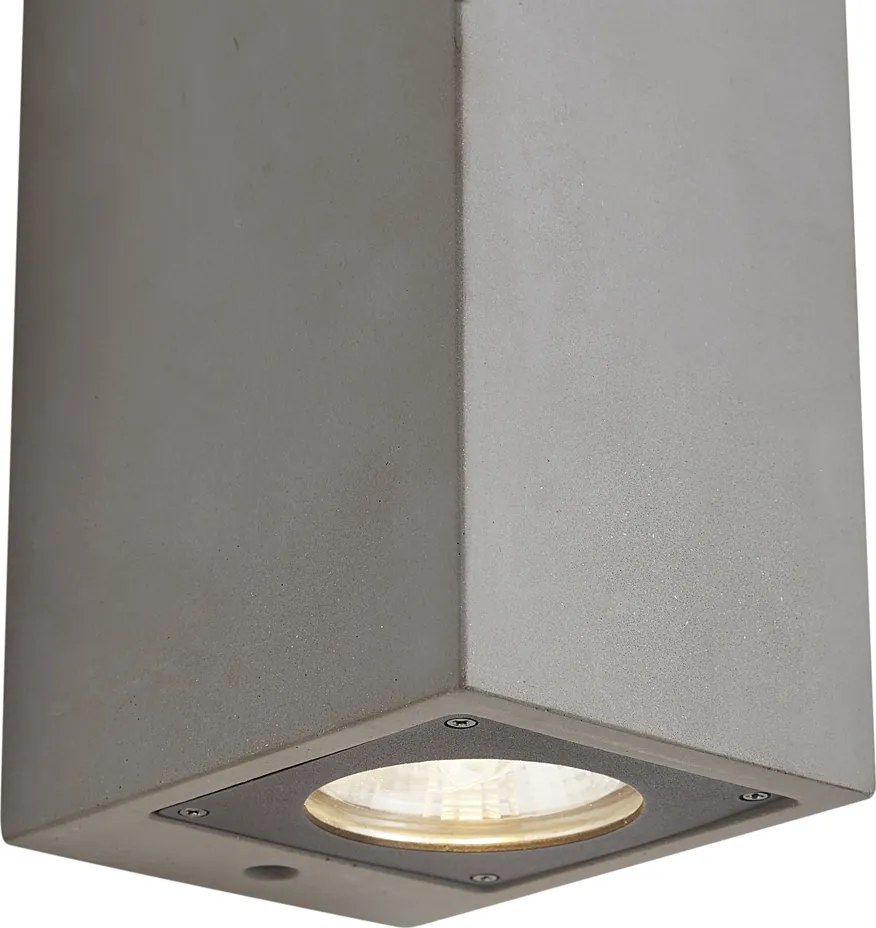 Moderne buiten wandlamp grijs 2-lichts IP44 - Pompei