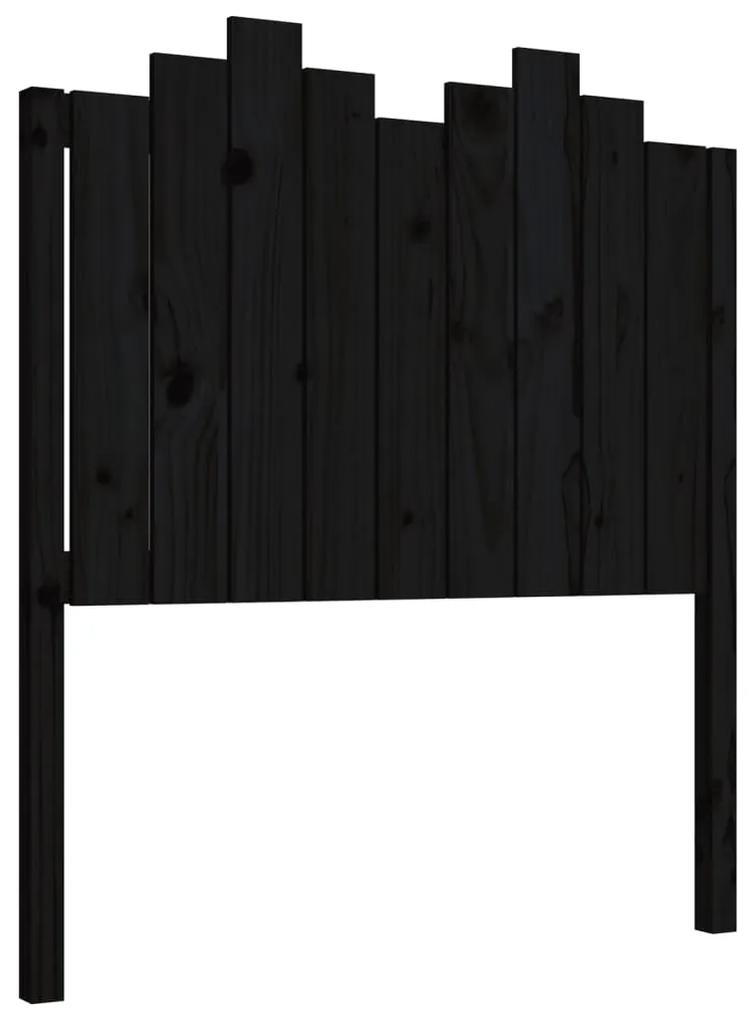vidaXL Hoofdbord 96x4x110 cm massief grenenhout zwart