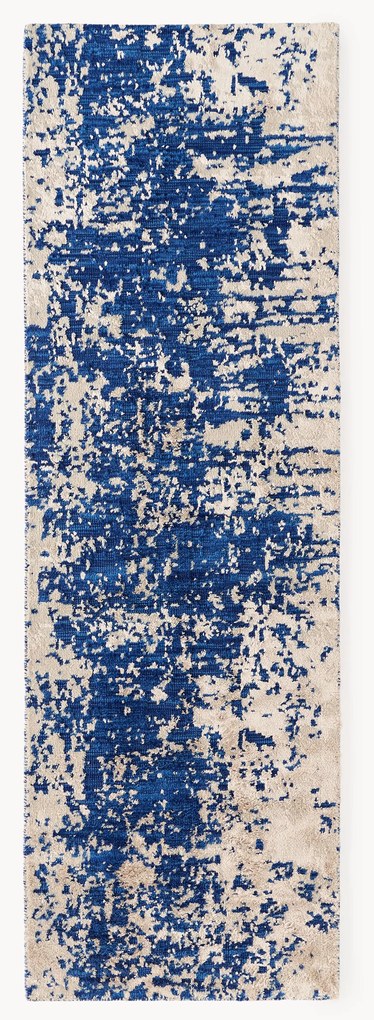 Handgeweven wollen loper Cynthia met abstract patroon