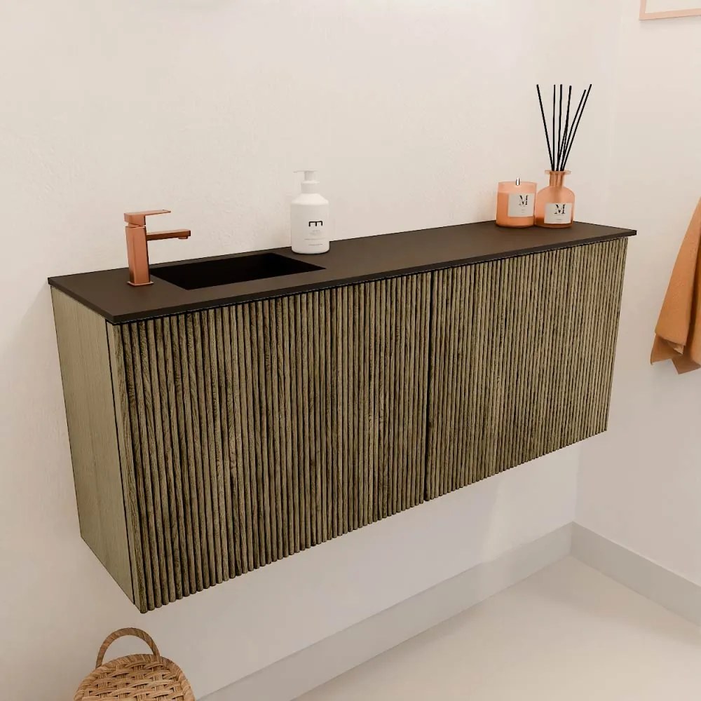 Mondiaz Joya 100cm toiletmeubel dusk met wastafel faye links 1 kraangat urban