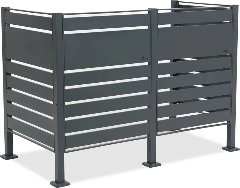 Behuizing voor 2 afvalbakken van 120 l of 240 l Halen CoverTech antraciet