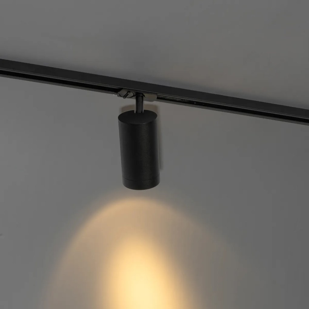 Moderne spot zwart voor railsysteem 1-fase 70mm - Iconic Jeana Luxe