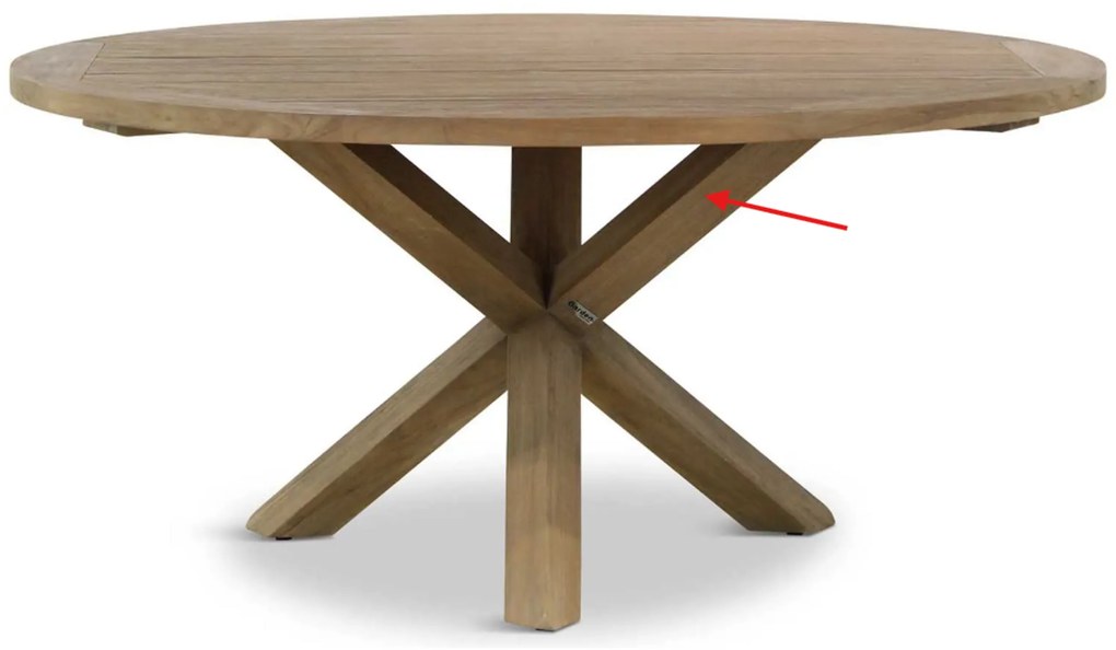 Tuinset Ronde Tuintafel 6 personen 160 cm Rope Zand/Beige  Santika Furniture Santika