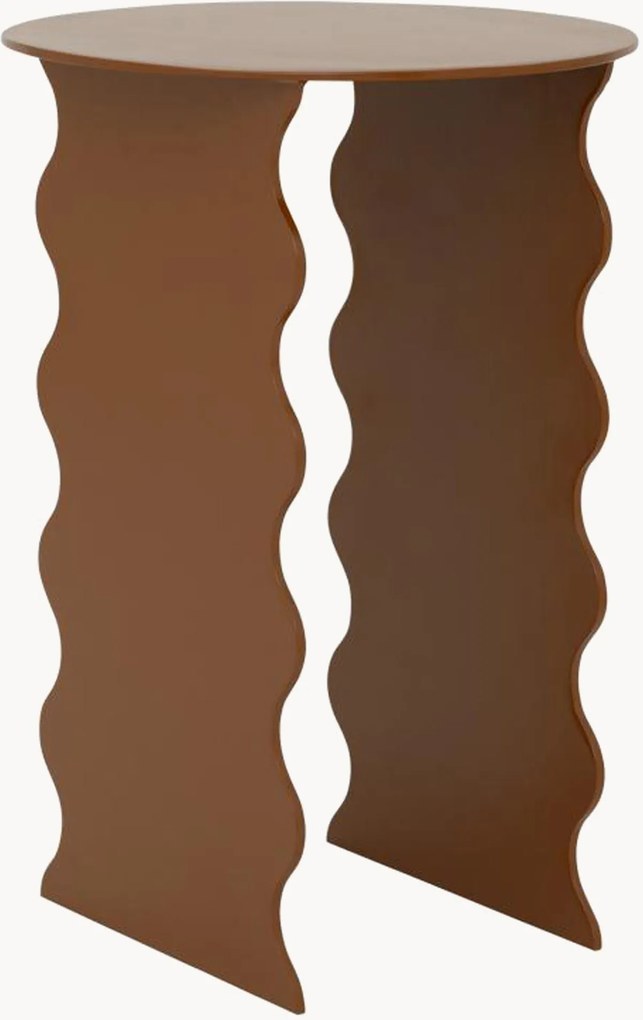 Ronde metalen bijzettafel Wavy
