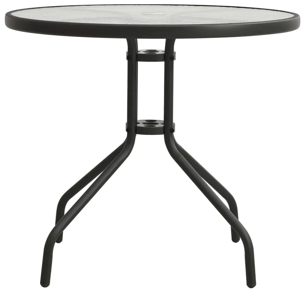 vidaXL Bistrotafel Ø80x71 cm staal antracietkleurig