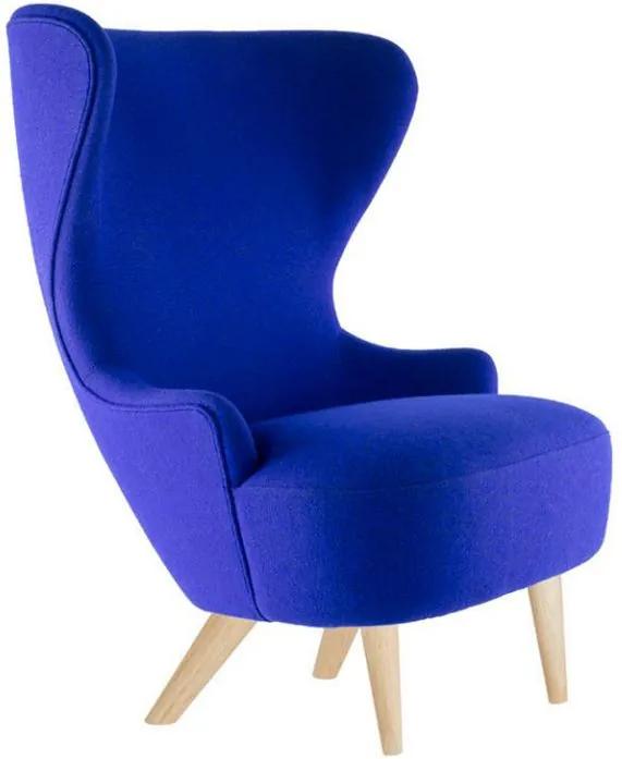 Tom Dixon Wingback Micro Oak fauteuil blauw