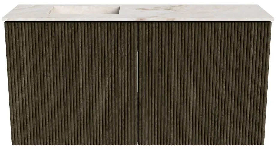 Mondiaz Joya DLux 80cm toiletmeubel shadow met wastafel faye links 1 kraangat frappe