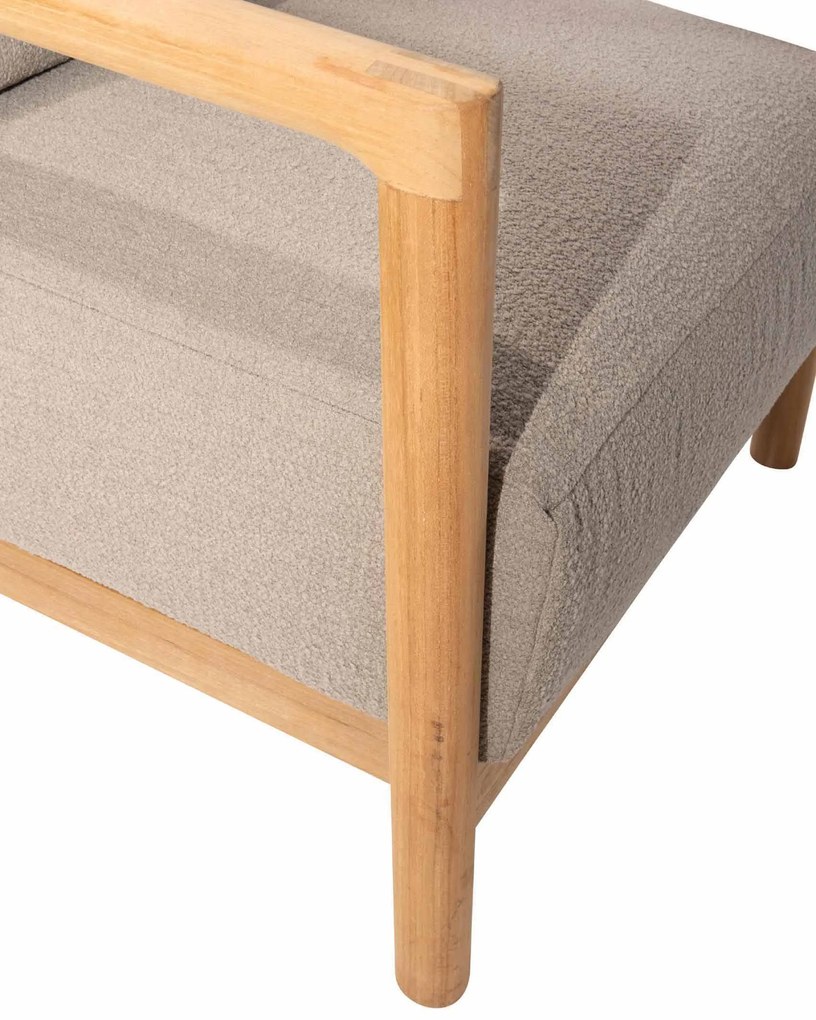 4 Seasons Outdoor Marie loungestoel teak SALE Loungestoel taupe weerbestendig