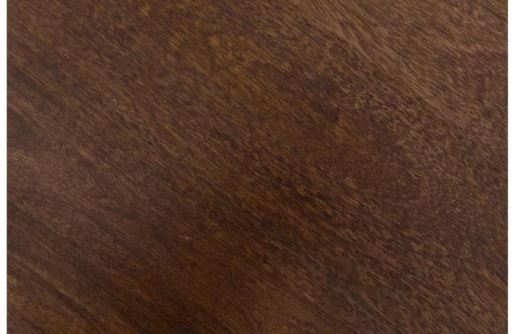 Goossens Salontafel Mabel rond, hout mango bruin, stijlvol landelijk, 50 x 38 x 50 cm