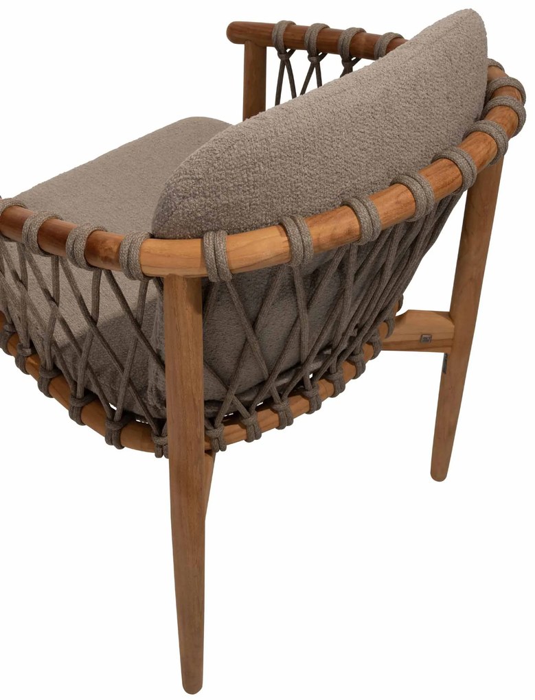 4 Seasons Outdoor Nora tuinset naturel teak met Capri tafel 280 x 110 cm  Tuinset    beige weerbestendig