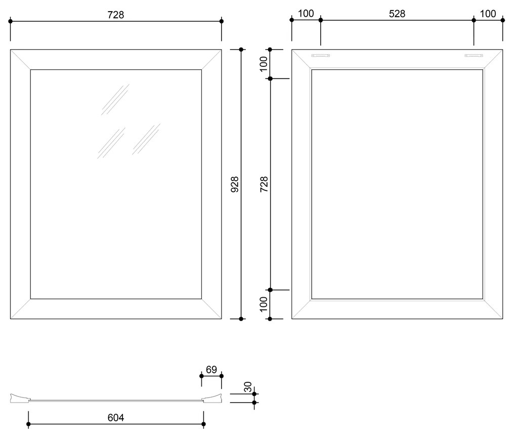 Sapho Corona spiegel 73x93cm