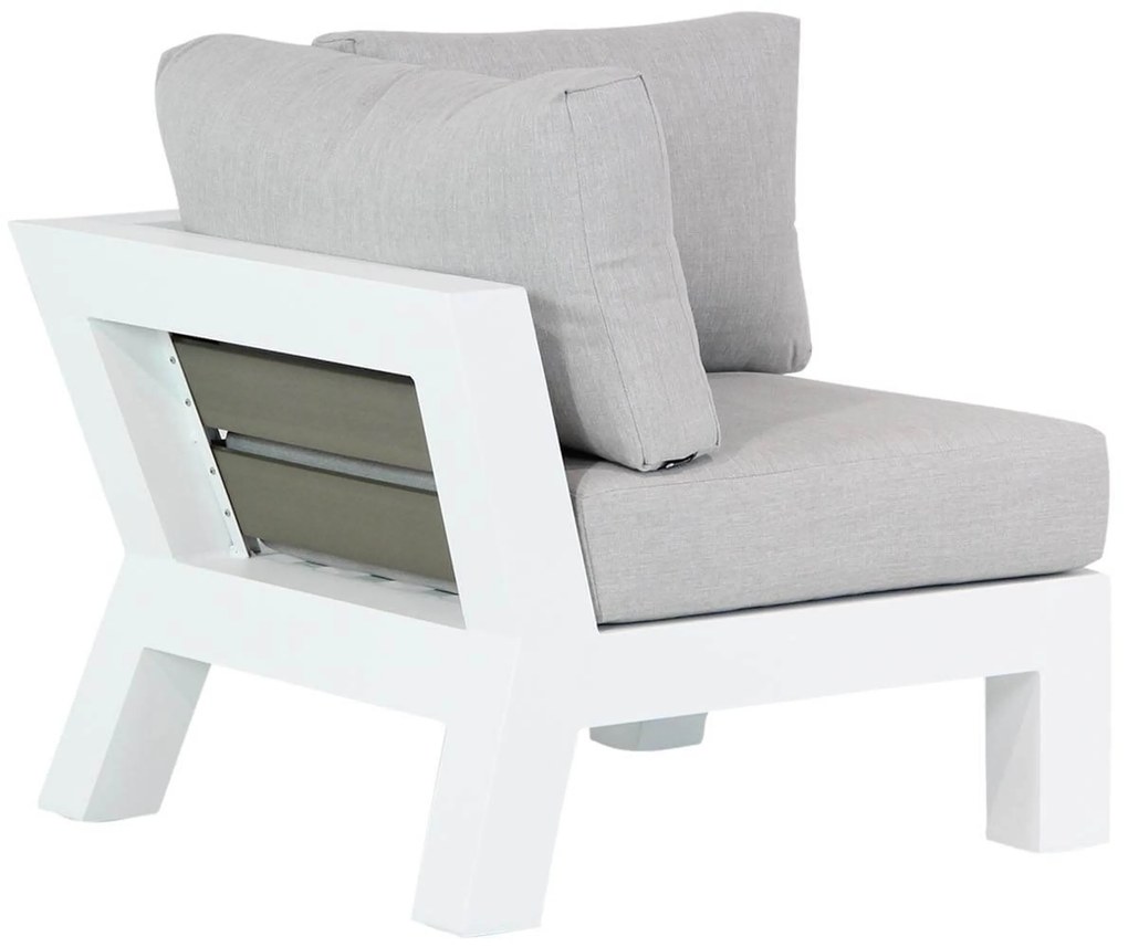 Hoek loungeset 5 personen Aluminium Wit  Santika Furniture Santika Yovita