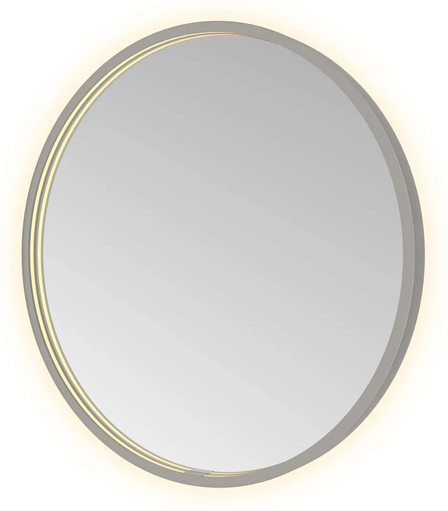 Hotbath &More Round spiegel 60cm geborsteld gunmetal PVD