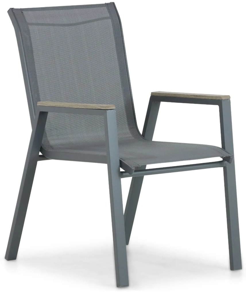 Tuinset 4 personen 180 cm Aluminium/textileen Grijs Domani Furniture Verde/Mateo