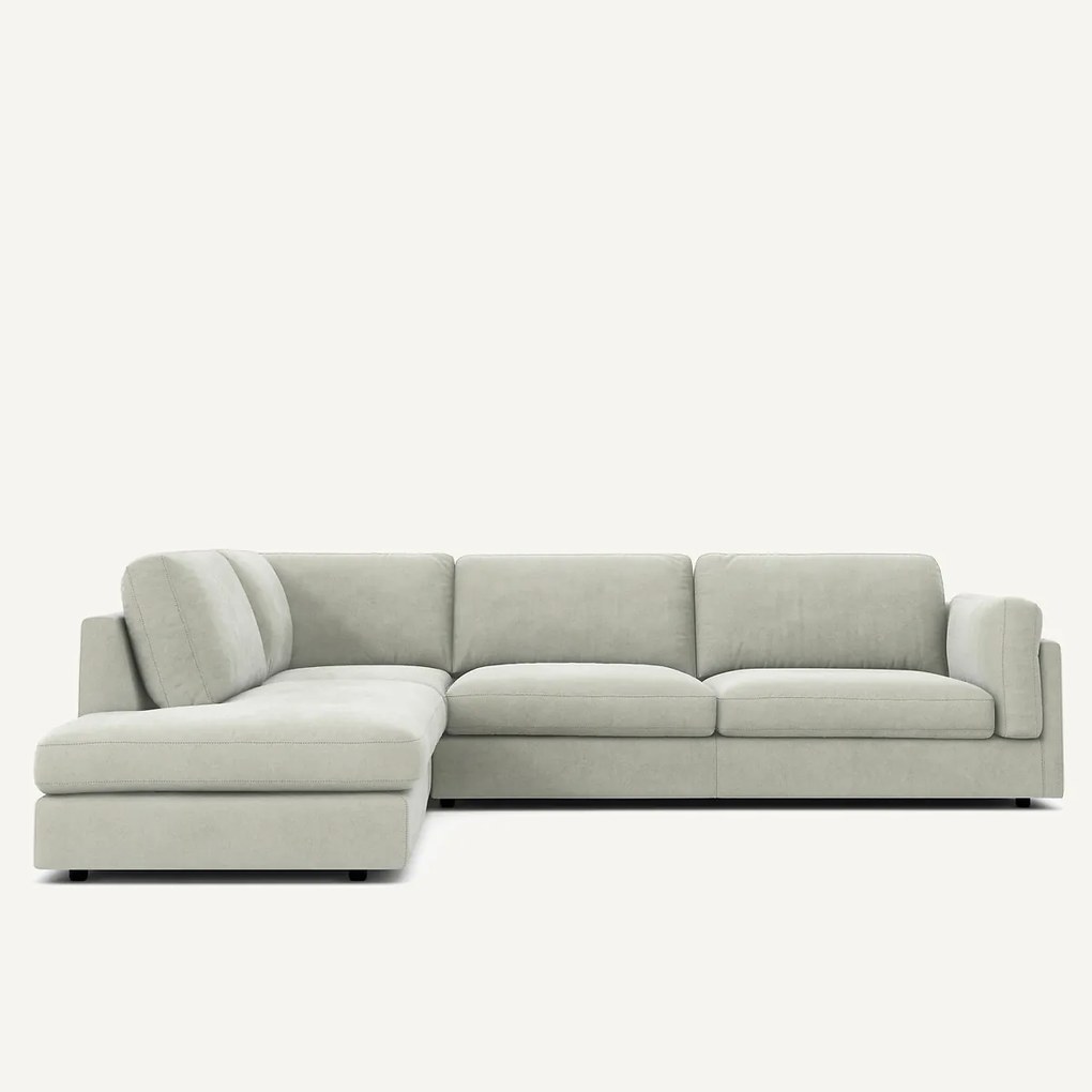 Hoekbank van stonewashed fluweel, César