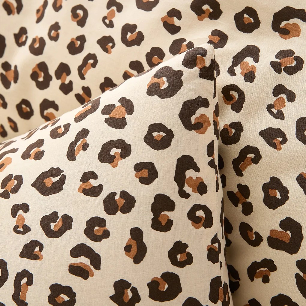 Katoenen kussensloop, luipaardprint, Leopold