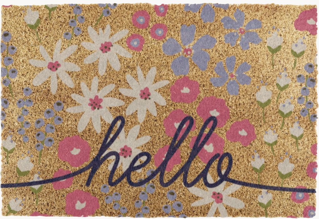 Deurmat Hello Scribbly Floral