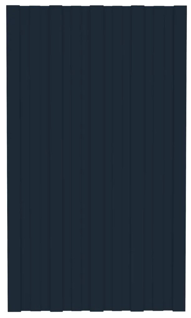 vidaXL Dakpanelen 12 st 80x45 cm gegalvaniseerd staal antracietkleurig