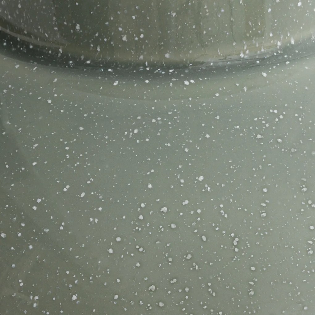 Ronde vaas van gestippeld geglazuurd keramiek, LECCIA