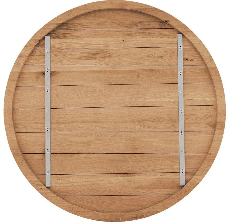 Goossens Eettafel Blade, Strak blad rond 130 x 130 cm 6 cm dik