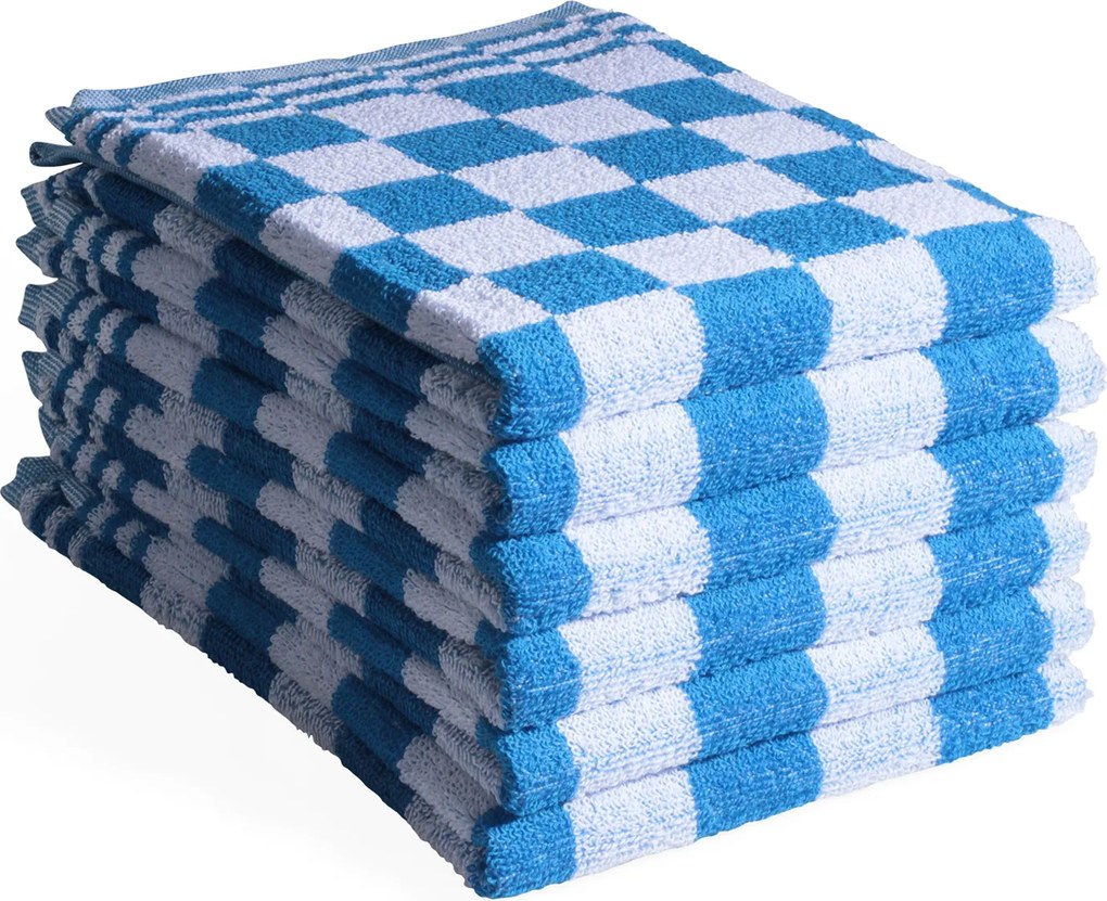 Keukendoek ruit– 6 stuks – 50×50 –blauw