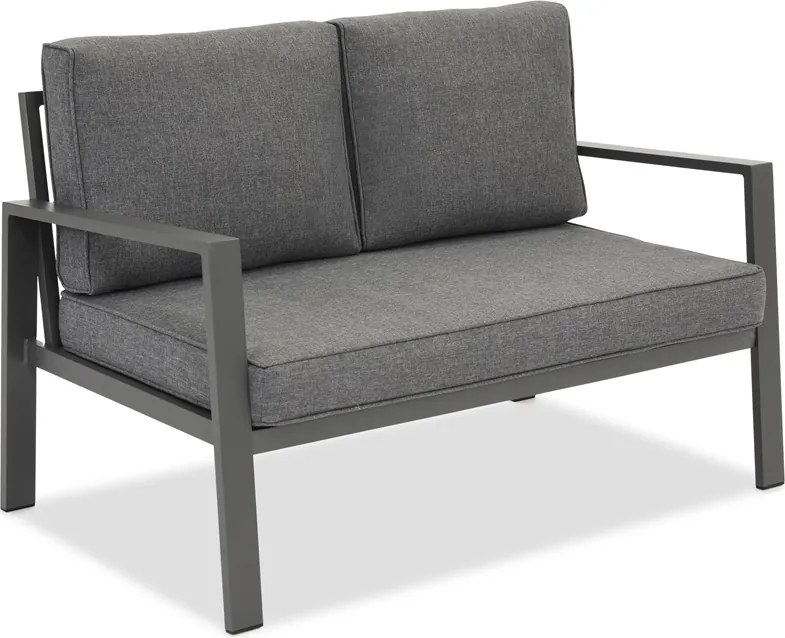 Zakintos Apetito 4 aluminium set met banken antraciet Garden Point