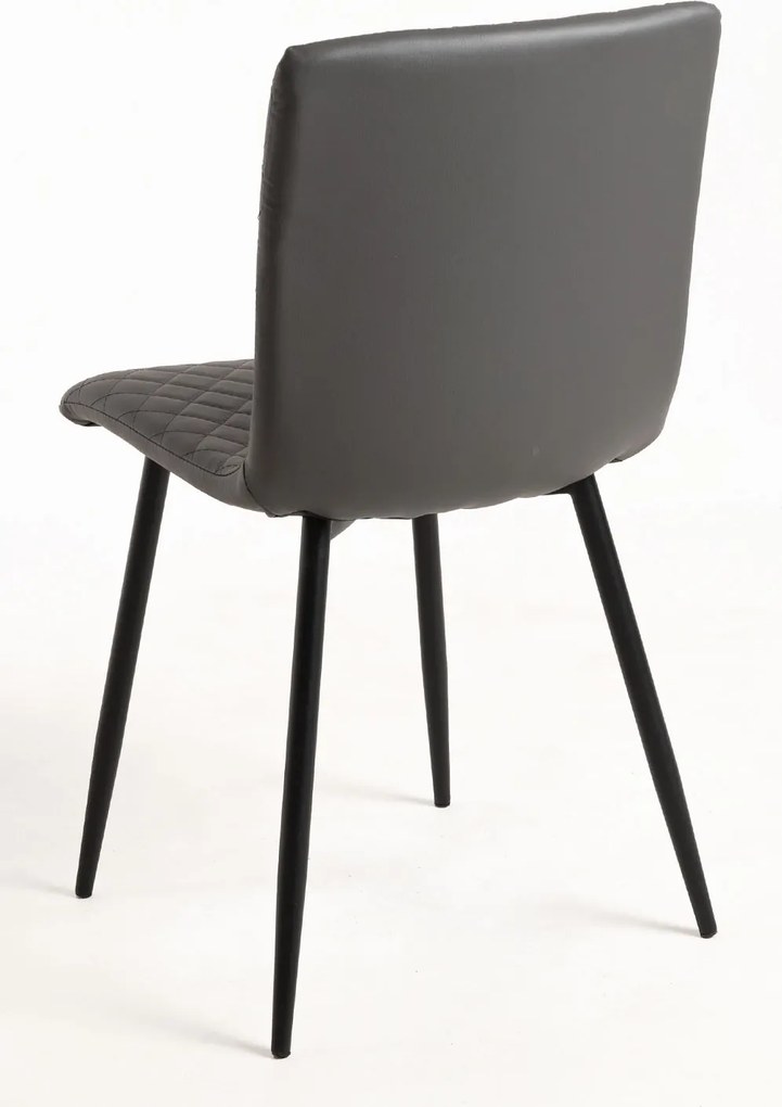 Set 4 Rom Kunstlederen Stoelen