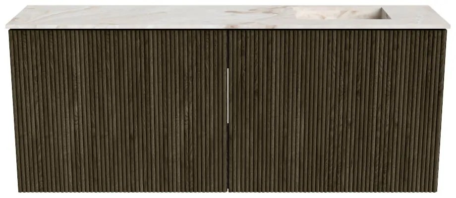 Mondiaz Joya DLux 100cm toiletmeubel shadow met wastafel faye rechts zonder kraangat frappe