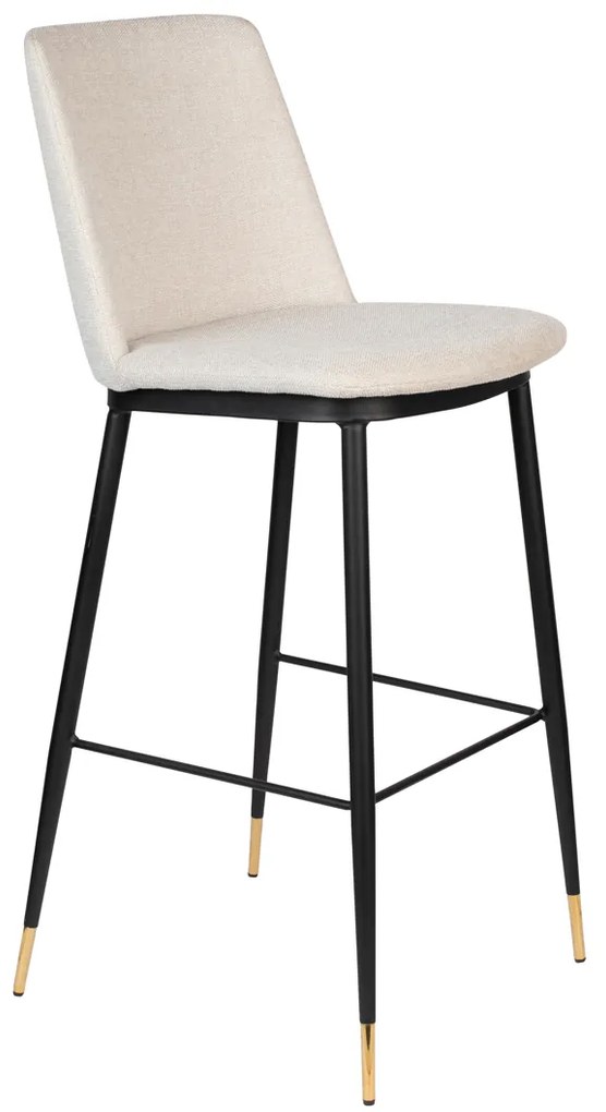 Hoge Barstoel Van Stof Beige