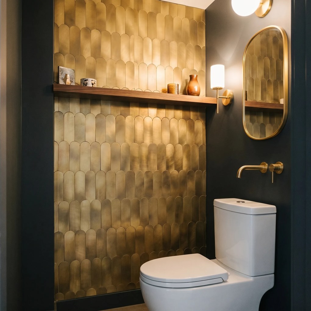 Zelfklevende Mozaïektegels Metaal | Arch Goud | 28,8×29,8 cm | Keuken, Bad & WC
