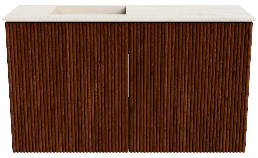 Mondiaz Joya DLux 70cm toiletmeubel ruby met wastafel faye links zonder kraangat meli