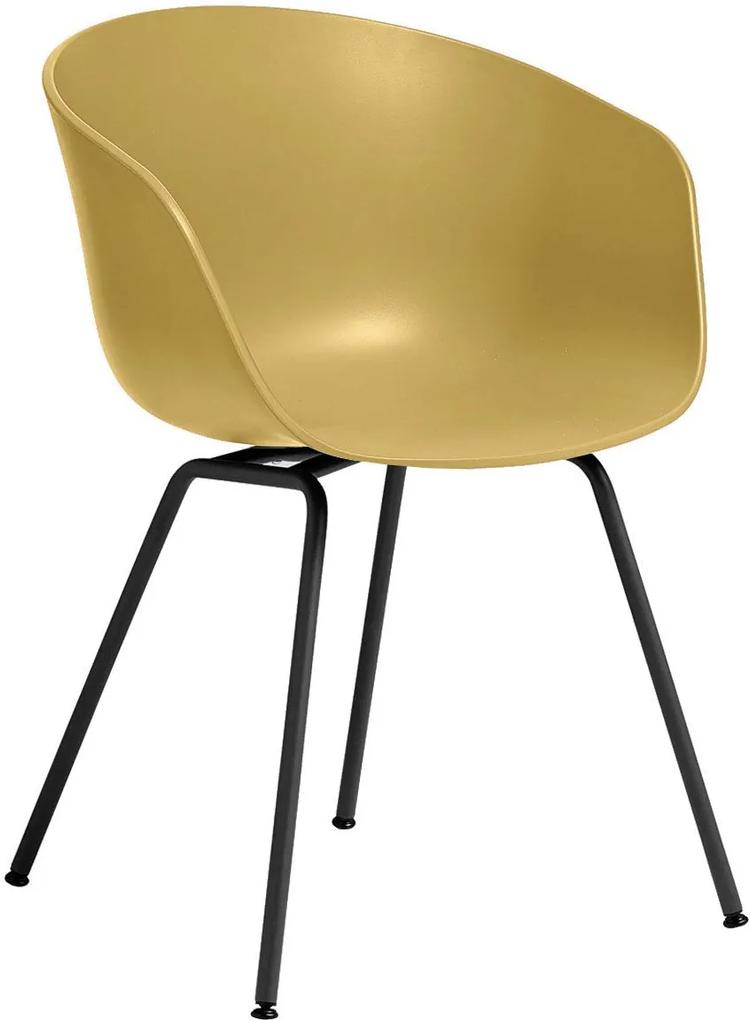 Hay About a Chair AAC26 stoel met zwart onderstel Mustard