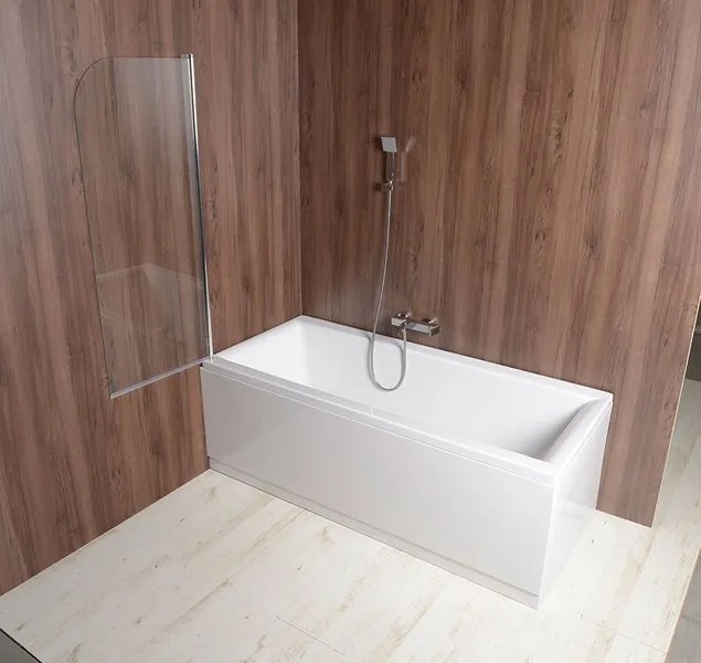 Aqualine Vilma badscherm 60cm helder glas