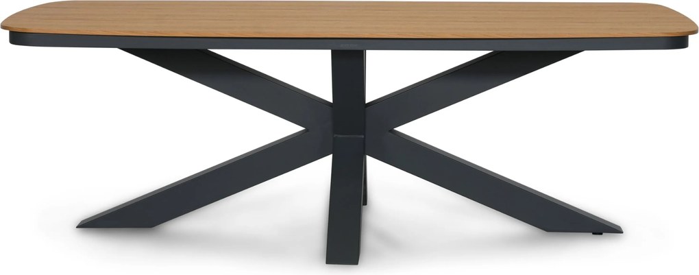 Tuinset 6 personen 220 cm Kunststof Grijs Domani Furniture Toscano/Camila