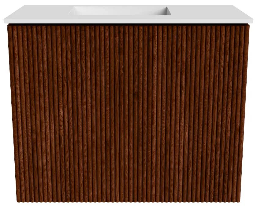 Mondiaz Joya 50cm toiletmeubel ruby met wastafel faye links 1 kraangat talc