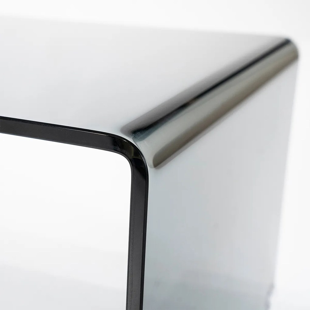 By-Boo Shadow Salontafel Gebogen Glas Grijs - 120 X 60cm.