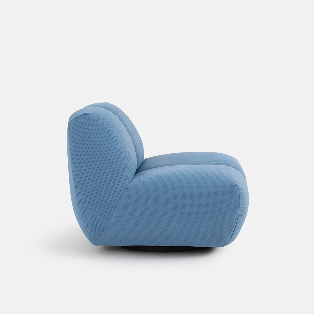 Draaibare fauteuil, gewatteerde stof, NURIA