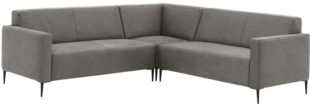 Goossens Key West grijs, micro leer, 2,5-zits, modern design