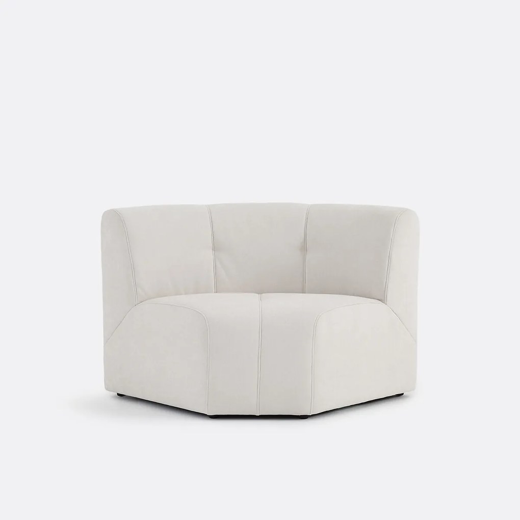 1-zits modulaire hoektafel fauteuil van fijn chenille, ANETA