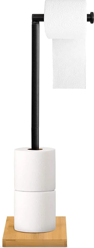 Stojak na papier bambusowy czarny P70505