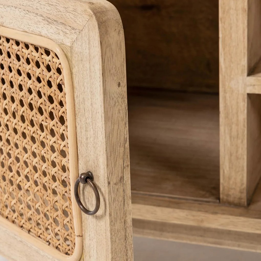 Kave Home Nalu Houten Tv-meubel Met Webbing - 150x40x50cm.