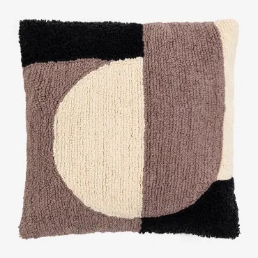 Vierkant katoenen kussen (45x45 cm) Ryker Violet Grape - Sklum