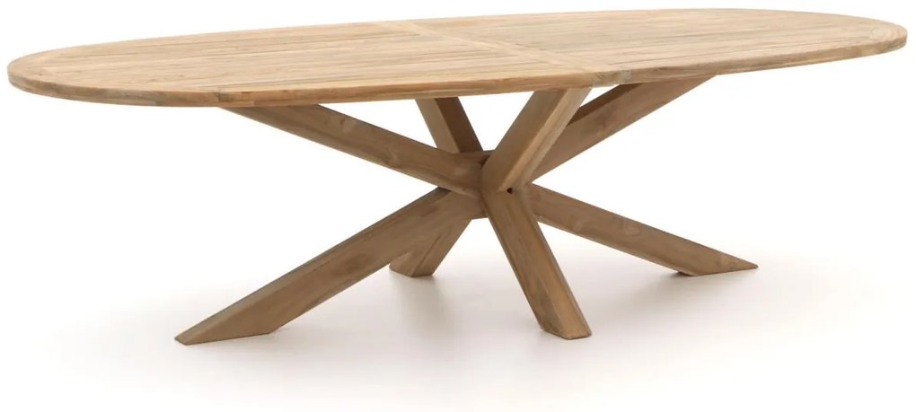 + 15% kassakorting | Tuin eettafel ROUGH | Ovaal  | Tuintafel Teakhout | 280x130cm | 8 personen | Kees Smit Tuinmeubelen